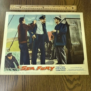 Original 1959 Sea Fury Film Lobbykarte Poster Stanley Baker Victor McLaglen - Bild 1 von 9