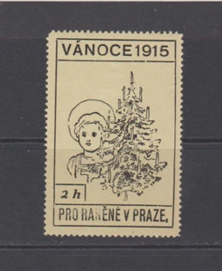 WWI/Christmas 1915 Wounded in Prague 2h charity stamp/label (Czech text) - Picture 1 of 2