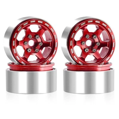 4X 1.9" Metal Beadlock Wheels For 1/10 RC Crawler Trx4 SCX10 Axail 4102 D90 W185 - Image 1 of 4