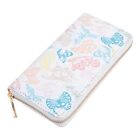  Lovely Plant Floral Leaf Print Zip Around Wallet  Zip Wallet - Butterfly White