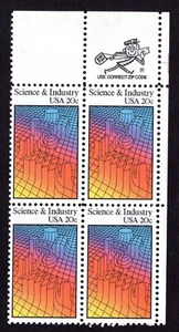 Scott #2031 Science & Industry Zip Block of 4 Stamps - MNH - Picture 1 of 1