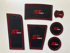 FOCUS MK4 KUGA MK3 AUTOMATIC ST LINE X (PHONE CHARGER SET) CONSOLE PAD SET RED - Picture 1 of 5