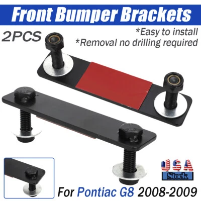 For Pontiac G8 2008-2009.5 Pair Front Bumper Brackets with Mounting Hardware US Foto 1 de 4