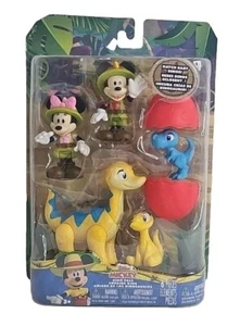 Disney Junior MICKEY DINO SAFARI PALS 5 Figure Pack Minnie Baby Dinosaurs New! - Picture 1 of 7