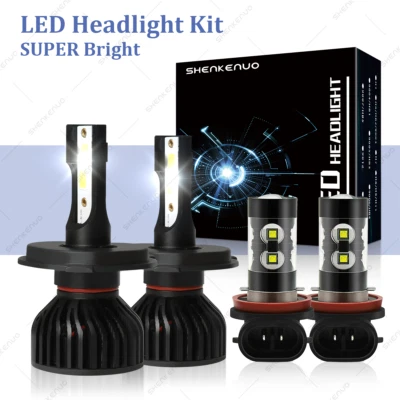 Para Mazda 2 2011-2017 4X Faro LED haz alto/bajo + Kit de faros antiniebla 6000K Foto 1 de 4