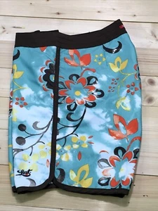 Lost Enterprises Psycho Seaweed Board Shorts Men's Size 28 Aqua Print - Picture 1 of 10