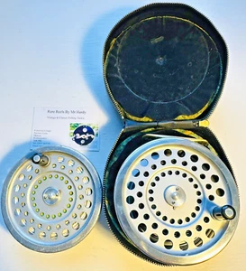 Vintage Hardy Marquis Salmon Number 2 Fly Reel & Spool Cases & Spey Lines - Picture 1 of 10