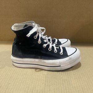Converse High Top Chuck Taylor  Navy/White Women's Platform Sneaker - Used