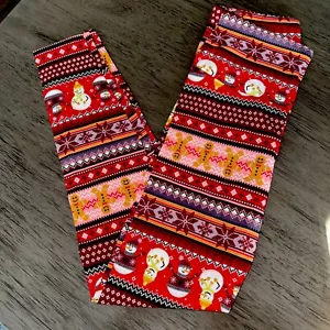 NoBo Women’s Holiday Print Leggings Snowman Gingerbread Christmas Pattern NWT - Picture 1 of 5