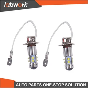 Labwork H3 6000K White 100W High Power LED Fog Driving Light Bulbs Super White - Picture 1 of 9