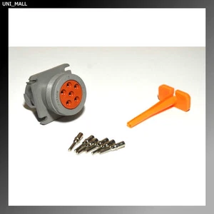 Deutsch HD10 6-Pin Genuine Male Connector Kit & Tool 12-14AWG Solid Pins, USA - Picture 1 of 3