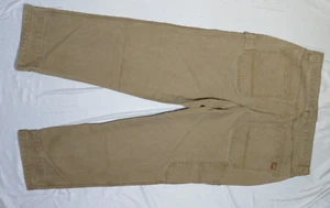 L.L. BEAN MEN BROWN JEAN 34X29 CARPENTER UTILITY HEAVYWEIGHT STRETCH CANVAS '19 - Picture 1 of 2