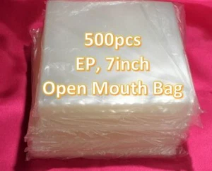 Open Mouth Outer Replacement Plastic Sleeves 7 inch vinyl EP 17cm Single 500 pcs - Picture 1 of 1