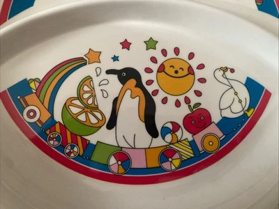 Juego de platos de melamina para niños - Plato de 3 secciones, cuenco, taza Foto 1 de 4