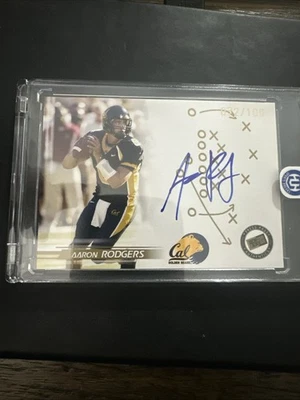 AARON RODGERS ON-CARD AUTO /100 GOLD * 2005 PRESS PASS CERTIFIED CAL Steelers - Image 1 of 4