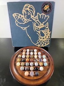 Solitaire Marble Game Semi Precious Marbles Halbedelsteine Jei Solitaire-Spiel - Picture 1 of 12