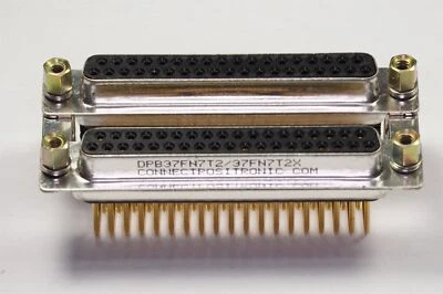 DPB37FN7T2/37FN7T2X Positronic D-Sub Dual Port Connector 2x 37 Pos 2 Row C Shell - Image 1 of 3