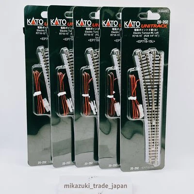 KATO 20-202 N Scale Unitrack Electric Turnout #6 Left Hand 5 Piece N Gauge FS JP - Image 1 of 4