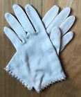 Midcentury 1950S Women's Offwhite Vintage Beaded With Pearl Trim Gloves