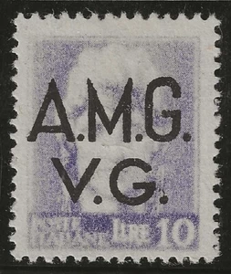 1945 Venezia Giulia (AMG-VG) - 10 l. violett Vergänglichkeitsdruck selten MH* - Bild 1 von 1