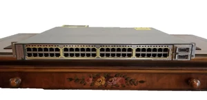 Cisco WS-C3750E-48PD-SF 48-Port Gigabit E-series PoE-48 Switch - Picture 1 of 8
