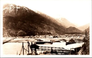 RPPC Skagway AK Harbor Alaska c1930-1940s photo postcard HQ17 - Picture 1 of 2