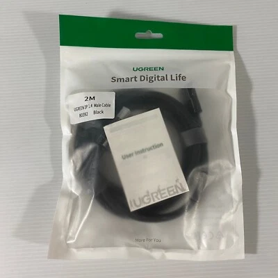 UGREEN 80392 8K Displayport 1.4 DP to DP Cable 2M Support 32.4Gbps HDR HDCP Gami - Image 1 of 3