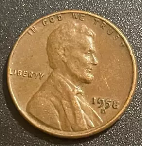Lincoln Wheat Penny 1958 D - Imagen 1 de 2