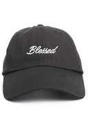 Blessed Cursive Custom Unstructured Dad Hat Adjustable Cap New-Black