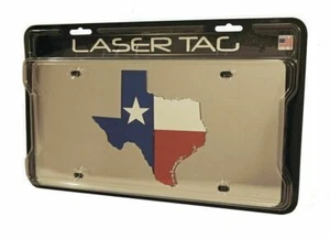 New State of Texas Flag Mirrored Laser Cut 12x6 License Plate Auto Tag - Picture 1 of 1
