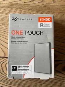 Seagate One Touch Portable Hard Drive 1TB - Silver - Picture 1 of 3