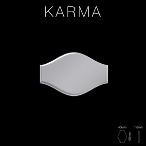 Azulejo de mosaico de metal macizo acero inoxidable gris brillante 1,6 mm Karma-S-M - Imagen 1 de 3