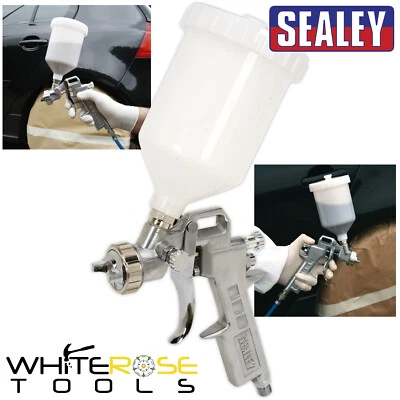 Sealey Gravity Feed Spray Gun 2.2mm Set Up Adjustable Paint Flow 600ml - Image 1 of 4