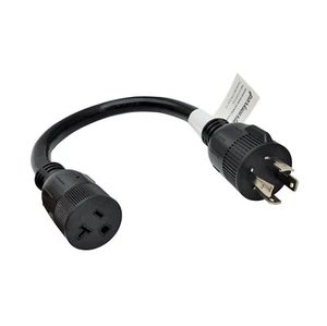 Generator Adapter cord 4 prong male NEMA L14-30P to 5-20R (5-15R) Female 12 inch - Picture 1 of 4
