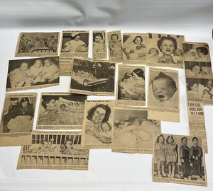 1940s newspaper clippings junk journal Babies, Dionnes Stillman Badgett Dabney - Bild 1 von 17