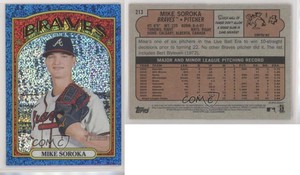 2021 Topps Heritage Blue Sparkle Chrome Mike Soroka #213