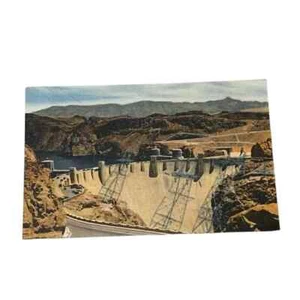 Postcard Hoover Dam Nevada Arizona Union Pacific Railroad Card Vintage B242 - Picture 1 of 2