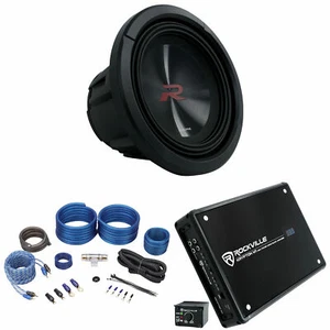Alpine R2-W8D2 8"" 350W RMS subwoofer auto doppio 2 Ohm subwoofer sub + amplificatore mono + kit amplificatore - Foto 1 di 12