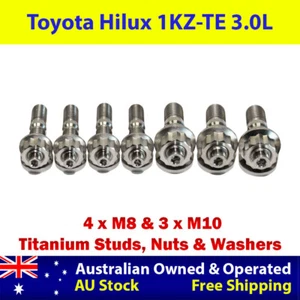 Titanium Turbo Charger Stud Kit For Toyota Hilux 1KZ-TE 3.0L - Foto 1 di 4