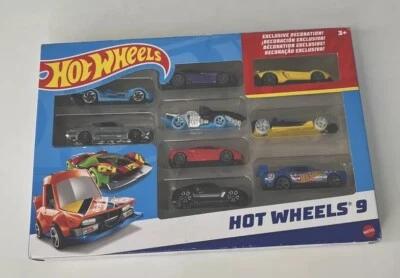 Paquete de 9 Hot Wheels 2021 con exclusivo lote de caja de regalo nueva X6999 coleccionable Foto 1 de 4