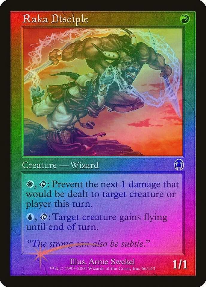 Magic the Gathering RAKA DISCIPLE #66/143 Apocalypse 2001 Red Common Foil NM - Image 1 of 1