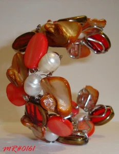 Handmade adjustable Peral CUFF BRACELET MR 0161 - Picture 1 of 1