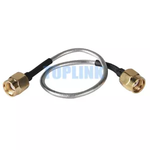 RP-SMA Male ( Female Pin ) to RP-SMA Male Semi-Flexible Cable RG405 .086" 15cm - Foto 1 di 3