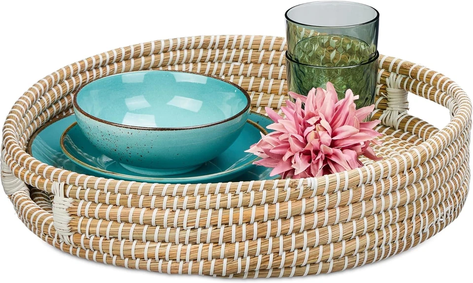 Vassoio Da Portata, Ciotola Hxd: 10 X 43 Cm, Cesta Centrotavola Svuotatasche Rot - Immagine 1 di 4