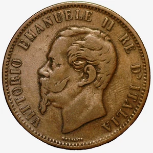 1866 H Italy 10 Centesimi KM# 11.3 - Picture 1 of 2