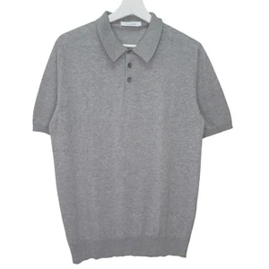 Cruciani Mens Polo Shirt Short Sleeve Gray Size L Used - Picture 1 of 3