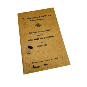 1950 The Denver & Rio Grande Western Railway Co Schedule Of Agreement - Picture 1 of 4