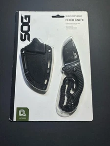 SOG Survivor’s Edge Fixed Blade Survival Knife & Sheath BLACK - Picture 1 of 2