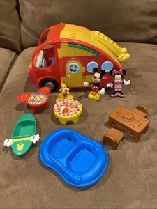 Mickey Mouse Clubhouse Playset Mickey's Camper Disney Jr. Kayak Boat Figures - Picture 1 of 10