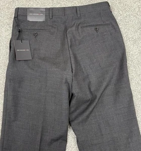 Abito John Varvatos Thompson pantaloni pantaloni uomo 33 misto lana senza orlo elasticizzato nuovo con etichette - Foto 1 di 9